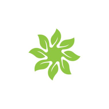 Yeşil ağaç yaprağı ekoloji doğa elementi vektörü logoları