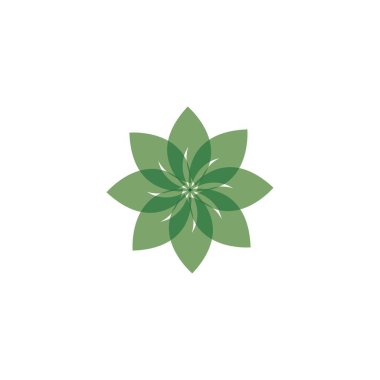 Yeşil ağaç yaprağı ekoloji doğa elementi vektörü logoları