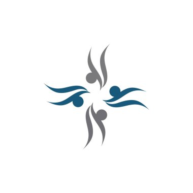 Topluluk, ağ ve sosyal simge tasarım şablonu