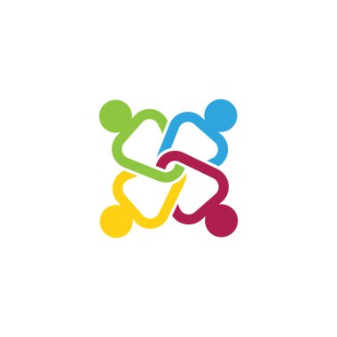 Topluluk, ağ ve sosyal simge tasarım şablonu