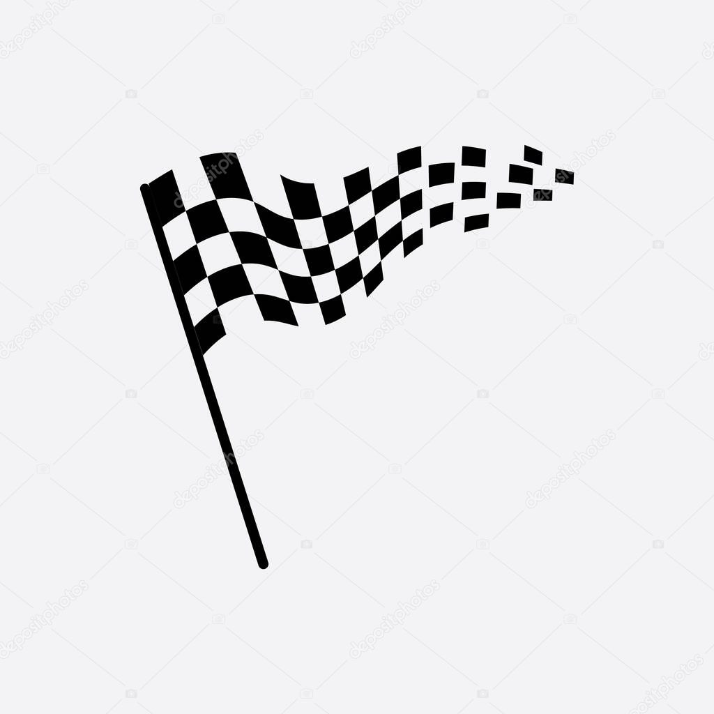 Race flag icon, simple design illustration vector