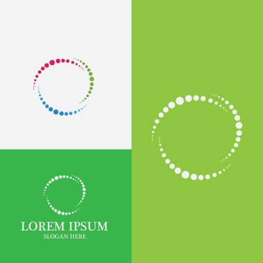 Yarım ton daire vektör illüstrasyon tasarımını noktalar