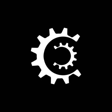 Gear Logo Şablonu vektör resmetme deseni
