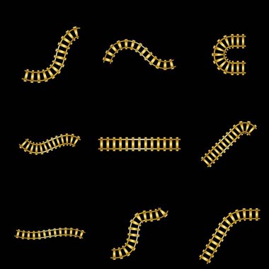  Demiryolu hattı vektör şablonu