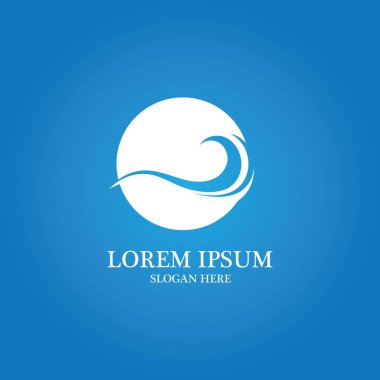 Su dalgası simgesi vektör çizim logosu