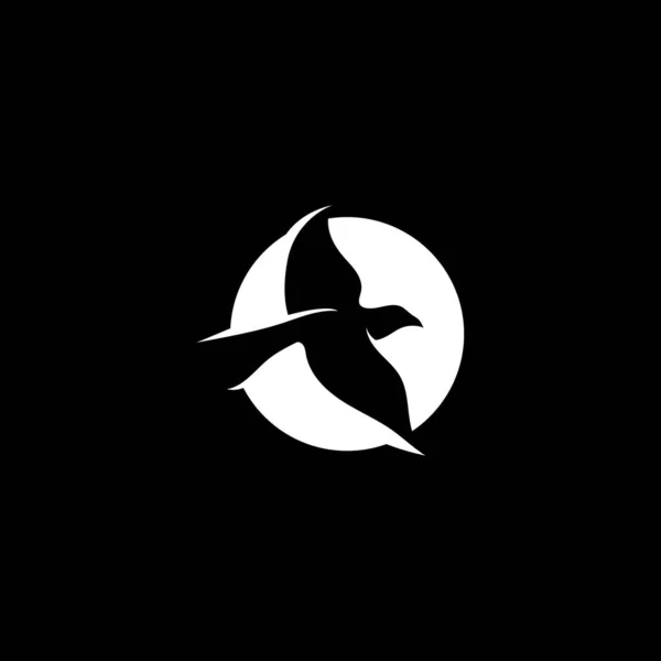 鳥の翼鳩ロゴテンプレートベクトルイラスト — ストックベクタ