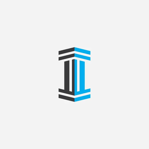 Column Icon Logo Template Vector Image — Stock Vector