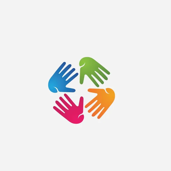 Λογότυπο Και Εικονίδιο Προτύπου Συμβόλων Φροντίδας Χεριών — Διανυσματικό Αρχείο