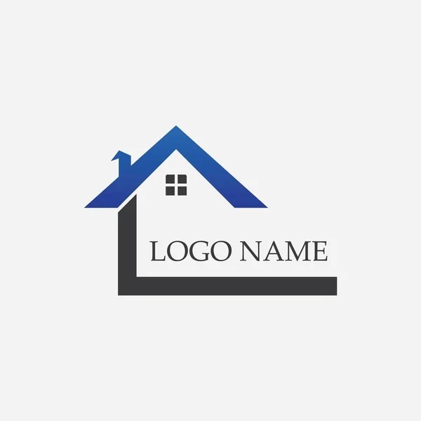 Immobilien Immobilien Und Bau Logo Design — Stockvektor