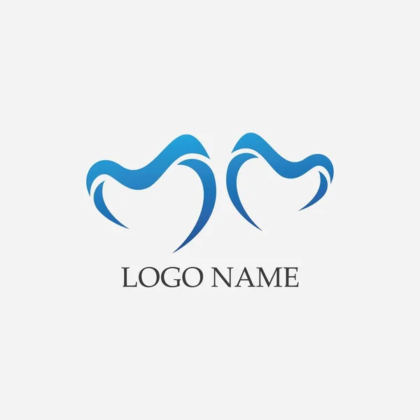 Tandheelkundig Logo Template Vector Illustratie Pictogram Ontwerp — Stockvector