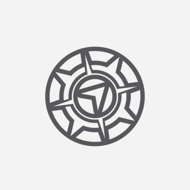 Pusula Logo Şablonu vektör resimleme tasarımı