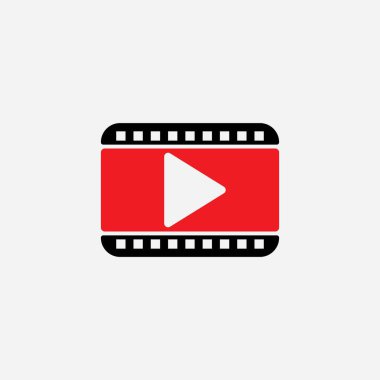 soyut film simgesi vektör illüstrasyon şablonu tasarımı