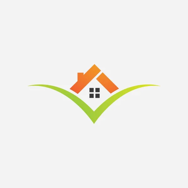 Logo Domů Vlastnost Design Stavebního Loga — Stockový vektor