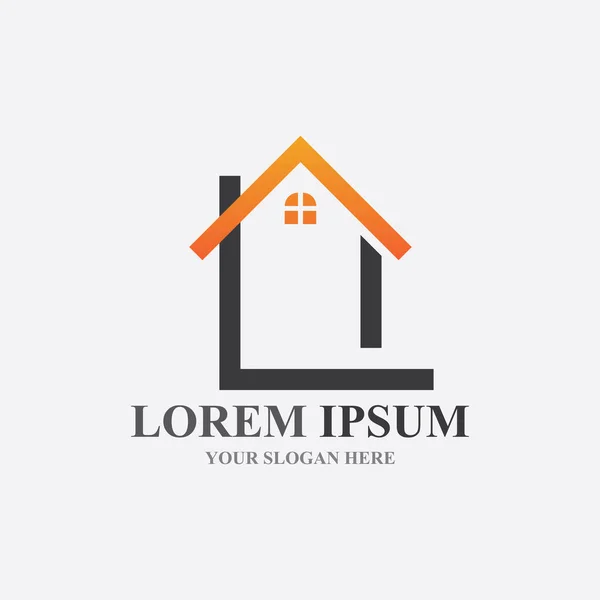 Home Logo Property Construction Logo Design — Stock Vector