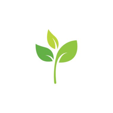 Yeşil ağaç yaprağı ekoloji doğa elementi vektörü logoları