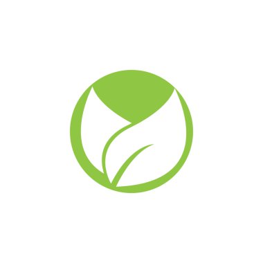 Yeşil ağaç yaprağı ekoloji doğa elementi vektörü logoları
