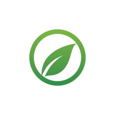Yeşil ağaç yaprağı ekoloji doğa elementi vektörü logoları