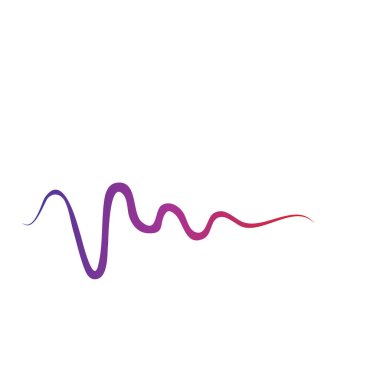 Ses dalgaları vektör çizim şablonu