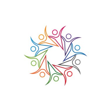 Topluluk, ağ ve sosyal simge tasarım şablonu