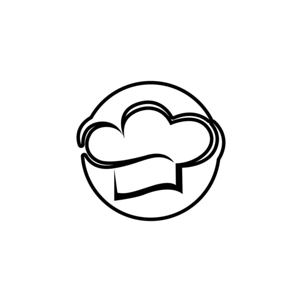 Hoed Chef Logo Template Vector Illustratie — Stockvector