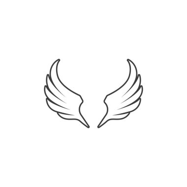 kanat logosu vektör illüstrasyon tasarımı