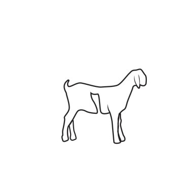 Keçi Logosu Şablon vektör illüstrasyon tasarımı