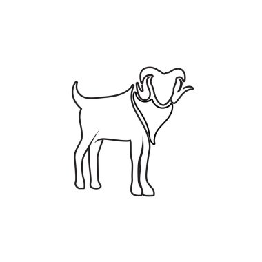 Keçi Logosu Şablon vektör illüstrasyon tasarımı