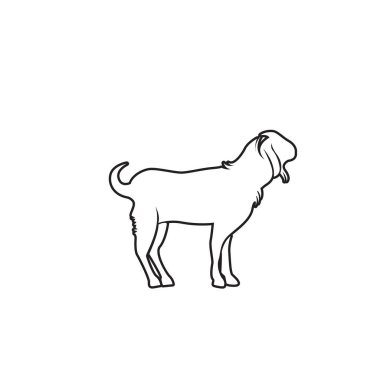 Keçi Logosu Şablon vektör illüstrasyon tasarımı