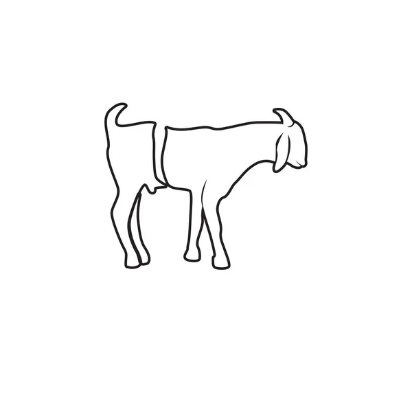 Goat Logo Template Vetor Ícone Ilustração Design — Vetor de Stock