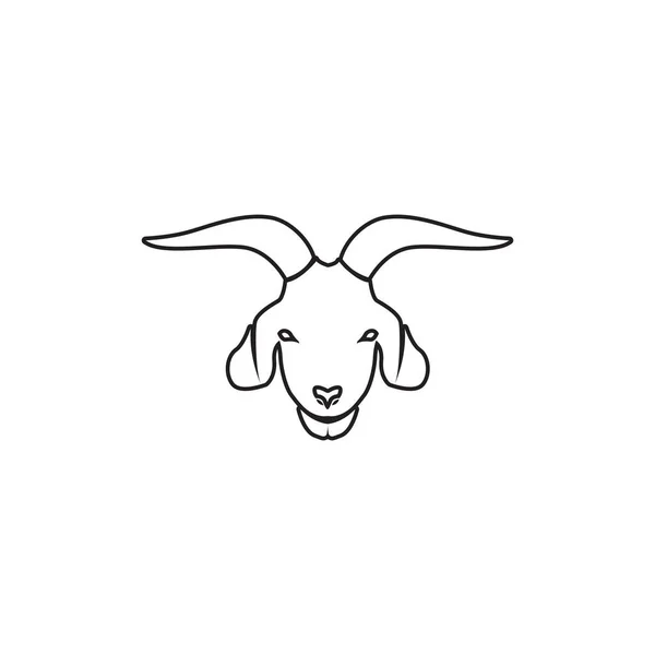 Goat Logo Template Vector Icon Illustration Design — Stock Vector