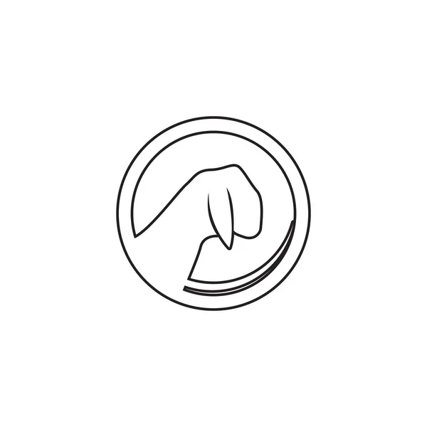 Modello Logo Capra Icona Vettoriale Disegno Illustrazione — Vettoriale Stock
