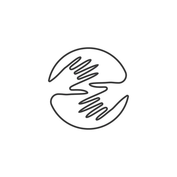 Hand Vård Logotyp Och Symbol Vektor — Stock vektor