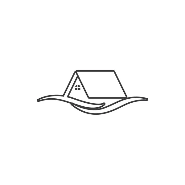 Strona Główna Logo Projekt Logo Nieruchomości Budownictwa — Wektor stockowy
