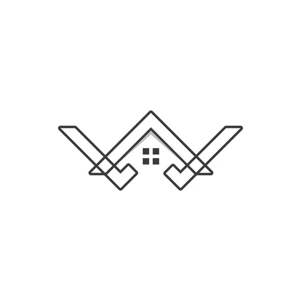 Logotipo Casa Propiedad Construcción Logotipo Diseño — Vector de stock