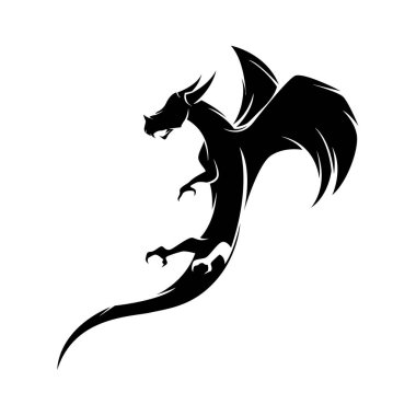 Dragon vektör resimleme logo şablonu