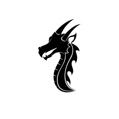 Dragon vektör resimleme logo şablonu