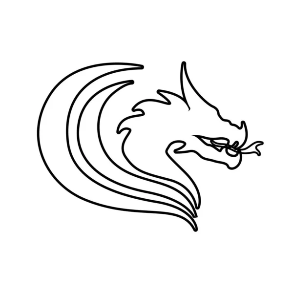 Дракон Векторні Ілюстрації Ілюстрації Дизайну Логотипу Шаблон — стоковий вектор