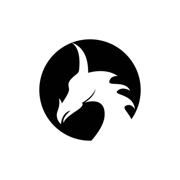 Dragon Illustration Icon Design Template Vector — Stock Vector