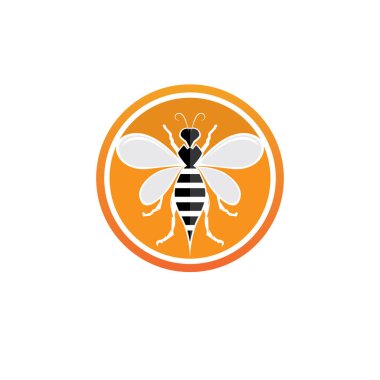 Arı Logo Şablonu vektör resmetme deseni