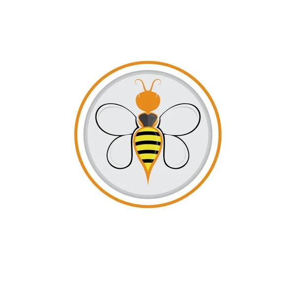 Bee Logo Template Vector Icon Illustration Desig — Stock Vector