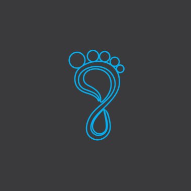 foot Logo Şablonu vektör illüstrasyon tasarımı