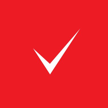 V işaretli logo vektör şablonunu kontrol et 