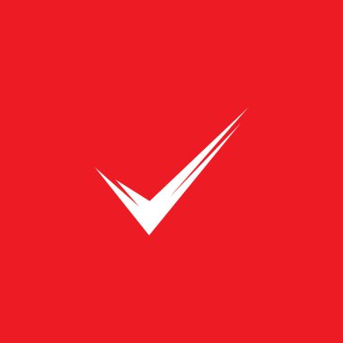 V işaretli logo vektör şablonunu kontrol et 