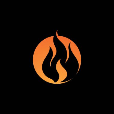 Ateş vektörü çizim şablonunu ateşle