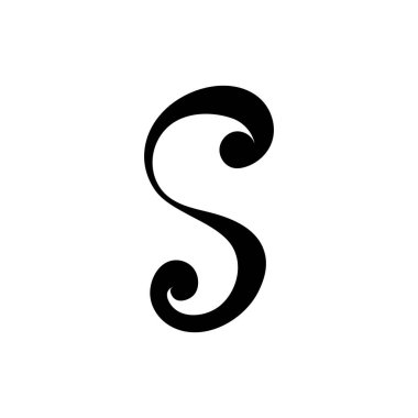 S harfi logo tasarım vektörü