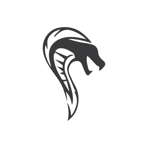 Design Modelo Logotipo Cobra Triângulo Ilustração Vetorial — Vetor de Stock