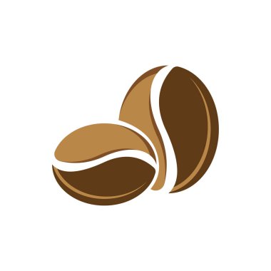 kahve çekirdeği simgesi vektör çizimi şablonu