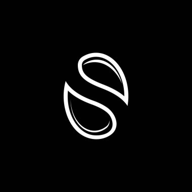 kahve çekirdeği simgesi vektör çizimi şablonu