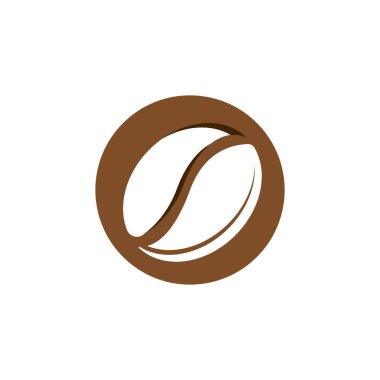 kahve çekirdeği simgesi vektör çizimi şablonu