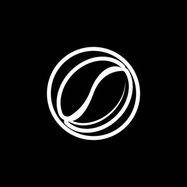 kahve çekirdeği simgesi vektör çizimi şablonu